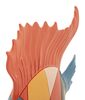 Coloratissimo pesce decoro puzzle soprammobile 28x8x25  42917 - foto 4
