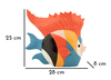 Coloratissimo pesce decoro puzzle soprammobile 28x8x25  42917 - foto 8