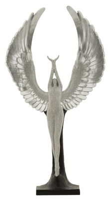Soprammobile brilli argento decorazione angelo 26x9x48  42910