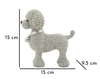 Decorazione moderna da appoggiare piccolo cane barboncino 15x9,5x15 42909 COLORI E LUCI - foto 5
