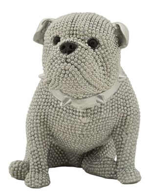Soprammobile soggiorno piccolo cagnolino brilli argento 17x11x14  42907