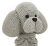 Particolare di Piccola decorazione cane barboncino seduto brilli argento 14,5x10x19  42908