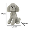 Piccola decorazione cane barboncino seduto brilli argento 14,5x10x19  42908 - foto 5