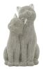 Immagine aggiuntiva di Decorazione piccola salotto moderno coppia di gatti brilli argentati 13x10x21