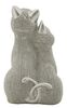 Particolare di Decorazione piccola salotto moderno coppia di gatti brilli argentati 13x10x21  42899