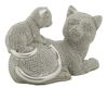 Particolare di Soprammobile gatto con cucciolo brilli argento 19x9x13  42900