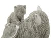 Ulteriore dettaglio di Soprammobile gatto con cucciolo brilli argento 19x9x13  42900