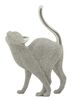 Immagine aggiuntiva di Soprammobile piccolo gatto che si stiracchia brilli argentati 17,5X9X26  4289