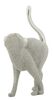 Particolare di Soprammobile piccolo gatto che si stiracchia brilli argentati 17,5X9X26  42898