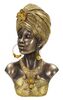 Immagine aggiuntiva di Statua etnica viso di donna africana con turbante mod. B 21x15x34  41764