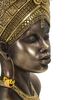Ulteriore dettaglio di Statua etnica viso di donna africana con turbante mod. B 21x15x34  41764