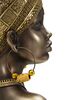Statua etnica viso di donna africana con turbante mod. B 21x15x34  41764 - foto 5