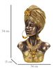 Statua etnica viso di donna africana con turbante mod. B 21x15x34  41764 - foto 6