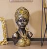 Immagine aggiuntiva di Statua etnica viso di donna africana con turbante mod. A 23,5X17,5X39,5  4176