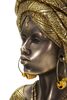 Ulteriore dettaglio di Statua etnica viso di donna africana con turbante mod. C 21x16x38  41765