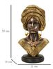 Statua etnica viso di donna africana con turbante mod. C 21x16x38  41765 - foto 7
