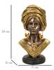 Statua etnica viso di donna africana con turbante mod. D 15x12x28  41766 - foto 7