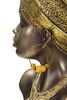 Statua etnica viso di donna africana con turbante mod. A 23,5X17,5X39,5  41763 - foto 6