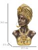 Statua etnica viso di donna africana con turbante mod. A 23,5X17,5X39,5  41763 - foto 7