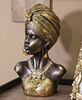 Statua etnica viso di donna africana con turbante mod. A 23,5X17,5X39,5  41763