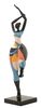 Particolare di Soprammobile donna danzante puzzle multicolor 11,5x9x38,5  42915