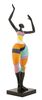 Particolare di Statuetta moderna donna danza puzzle di colori 12,5x10x38  42914