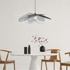 Immagine aggiuntiva di Lampadario a sospensione grande design fiore metallo nero 67cm  43379