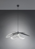 Ulteriore dettaglio di Lampadario a sospensione grande design fiore metallo nero 67cm  43379