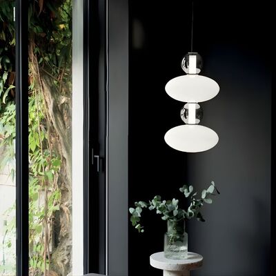 Lampadario a sospensione in vetro LED livelli di luce forme LUMIERE-2 SP IDEAL LUX