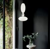 Particolare di Lampadario LED totem luminoso vetro bianco e grigio trasparente LUMIERE-1 SP IDEAL LU