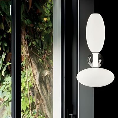 Lampadario LED totem luminoso vetro bianco e grigio trasparente LUMIERE-1 SP IDEAL LUX