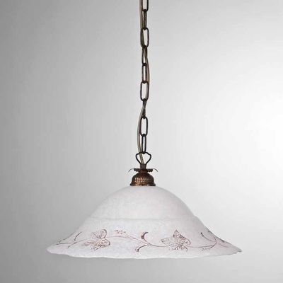 Lampadario edera a sospensione con catena bronzata 50cm FOGLIA SP D50 41177 LUCI CLASSICHE