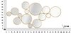 Decorazione appesa parete riflesso cerchi specchiati 100x51,5  42646 - foto 5