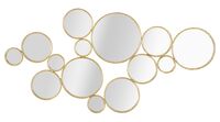 Decorazione appesa parete riflesso cerchi specchiati 100x51,5  42646