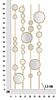 Decorazione quadro glam gold con specchietti per ingressi e piccoli spazi 35,5x90  42645 - foto 5