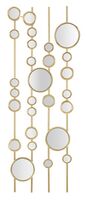 Decorazione quadro glam gold con specchietti per ingressi e piccoli spazi 35,5x90  42645