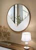 Specchio parete moderno design rotondo decoro a V bordo oro 80cm (73x64)  41556 - foto 6