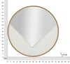 Specchio parete moderno design rotondo decoro a V bordo oro 80cm (73x64)  41556 - foto 7