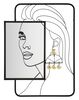 Immagine aggiuntiva di Specchio decorativo particolare da ingresso 64,8x85 (35x50)  41560