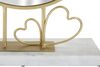 Particolare di Specchio da tavolo con base marmo e decoro a cuore 30x39,5  41609