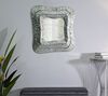 Specchio decorativo con cornice martellata argento 74x79  42559 - foto 5