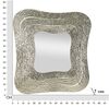 Specchio decorativo con cornice martellata argento 74x79  42559 - foto 6