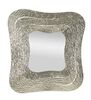 Specchio decorativo con cornice martellata argento 74x79  42559