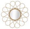 Specchio decorativo da muro ghirigoro rattan e metallo 65,5cm  41845