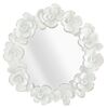 Immagine aggiuntiva di Specchio decorativo soggiorno bianco fiori sfumati oro 82cm  41620