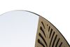 Ulteriore dettaglio di Specchio da muro rotondo decorato da foglia in legno 60cm  41861