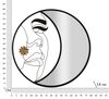 Specchio decorativo design mezzaluna viso stilizzato 80cm (27x76)  41557 - foto 6