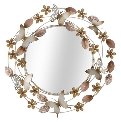 Specchio decorativo moderno trama di fiori e farfalle 82cm  41849