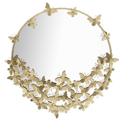Specchio da arredo grande con applicazione farfalle dorate 91cm  41613