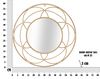 Specchio da parete rotondo in rattan e ferro archi 60cm  41844 - foto 5